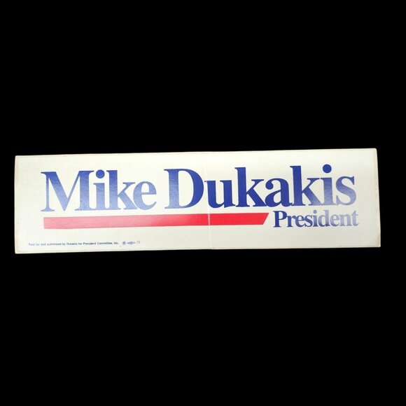 Mike Dukakis President 1988 Presidential Campaign Bentsen Sticker Lot Of 2 NOS - Picture 6 of 6